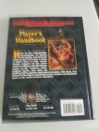 Player ' s Handbook - Advanced Dungeons & Dragons 1995 2nd Edition TSR 2159 2