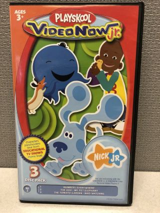 Videonow Jr.  Playskool Nick Jr.  3 Disc Dvd Pack 2004