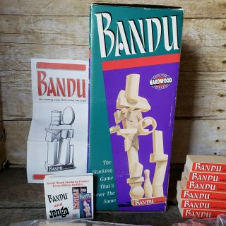 BANDU Stacking Game 1991 Milton Bradley 100 Complete 2