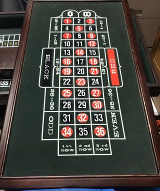 Vegas Wood Casino Roulette Blackjack Craps Poker Cards Wood Dice