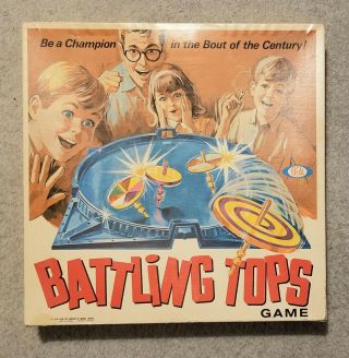 Vintage 1968 Ideal Toys Battling Tops Arena Classic Board Game