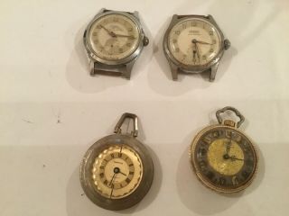 4 Vintage Watches For Spares Or Repairs - 2 Kered Watches & 2 X 17 Jewel Watches