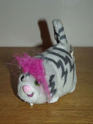 Zhu Zhu Pets Hamster Grey With Stripes And Pink Hair