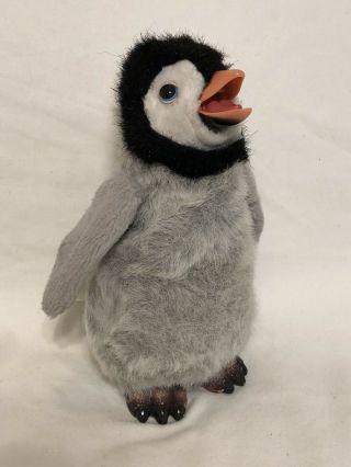 Hasbro 2009 Furreal Friends 7 " Interactive Newborn Baby Penguin Chick Grey Black