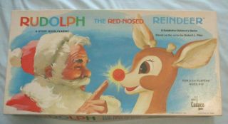 Vintage 1977 Cadaco Rudolph The Red Nosed Reindeer Board Game Complete