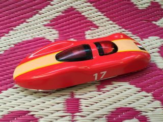 Schylling FIAT Streamline Race Car 17 Italy FRICTION TIN Toy Sparks 3