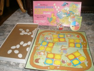 Vintage 1980 Donald Duck Scambled Eggs Game Whitman Board Game