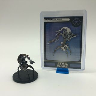 Star Wars Miniatures Destroyer Droid Clone Strike Droideka 37/60 Card Legion Nr