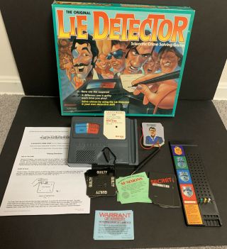 The Lie Detector Board Game 4010 Pressman 99 Complete 1987 Vintage