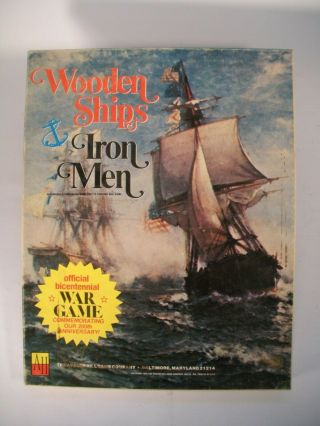 Wooden Ships & Iron Men By Avalon Hill - 1975 Version Complete,  Partially Punched