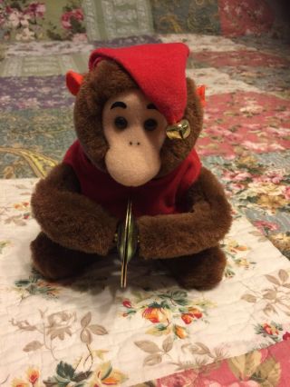 Battery Operated Monkey With Cymbals Red Hat Red Vest
