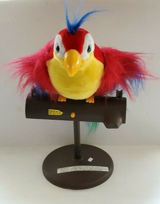 Vintage Gemmy 1991 Pete The Repeat Parrot Talking Repeat Toy Nonworking