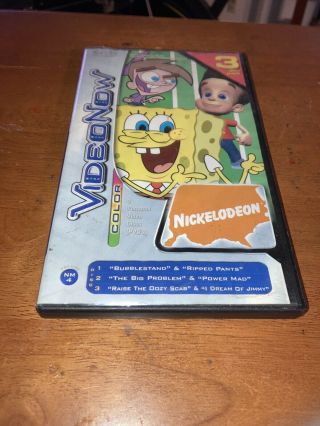 Video Now Color Nickelodeon 3 Disc Pack Sponge Bob Jimmy Neutron Fairy Odd Paren