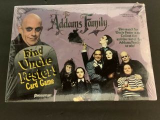 1991 The Addams Family Find Uncle Fester Card Board Game Vintage