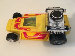 Remco Road Devils Yellow Mechanical Wind Up Car Toy Vehicle 1972