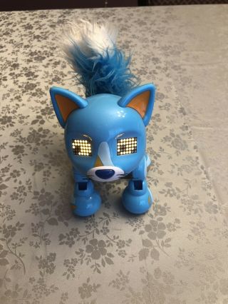 Spin Master Zoomer Meowzies Interactive Robot Patches Blue Cat Toy (2016)