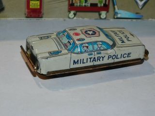 Vintage Japan Tin Litho Friction Military Police White War Toy
