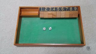 Canoga Aka Shut The Box,  1 - 9 Version With Dice,  Bar Game,  Made In Japan,  Vintage