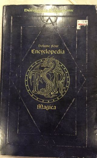 Ad&d Encyclopedia Magica Volume Four (4) Soft Cover