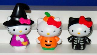 Hello Kitty Halloween Figures Mcdonalds 2019 Pumpkin Skeleton Witch