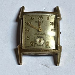 Find 22mm Gruen 21j 10k Gold Filled Bezel Mens Wrist Watch (k10)