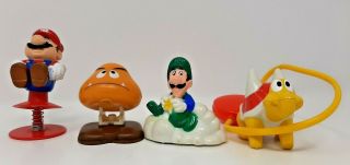 1990 Set Of 4 Mario Brothers 3 Toys Mcdonald 