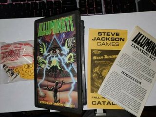 Vintage 1983 Steve Jackson Games Illuminati Role - Playing Game Complete