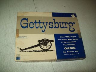 Vintage 1964 Avalon Hill Gettysburg Civil War Battle Game Shape