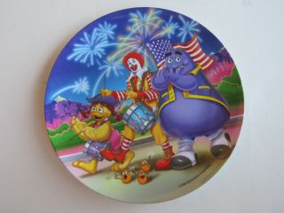 Mcdonalds July 4th Plate 1998 - Ronald Grimace - - 9 1/2 In.  Wide