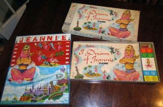 Vintage 1965 I Dream Of Jeannie Board Game Milton Bradley Discs & Dice Complete