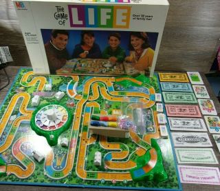 Vtg " The Game Of Life " Board Game By Milton Bradley 1991 Edition 100 Complete