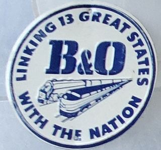 Post Cereal Box Premium Baltimore & Ohio B&o 3 " Round Tin Railroad Emblem 1954