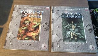 D20 Fighting Fantasy Rpg Ian Livingstone 5 Trial Of Champions & 7 Forest Doom