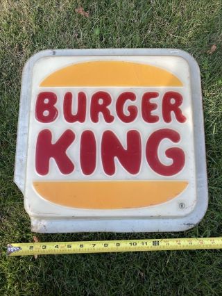 Vintage 1970s Burger King Drive Thru Sign - Mcdonalds Fast Food