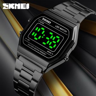 Skmei Luxury Sport Wristwatch Men Women Stainless Steel Digital Watches 1646 58
