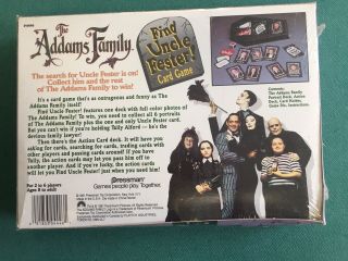 The Addams Family Find Uncle Fester Card Board Game Vintage Pressman Adams 1991 3