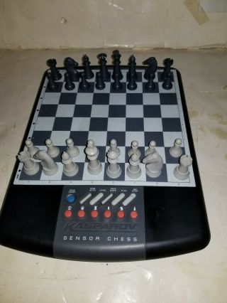 Saitek Kasparov 165h Electronic Sensor 11x9 Computer Chess Set Board Complete