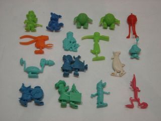 16 Assorted Cereal Toys Some Crater Critters Walkers Tooly Birds Etc R&l