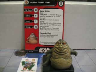 Star Wars Miniatures Alliance & Empire Jabba,  Crime Lord With Card 46/60