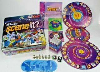 Disney Scene It Deluxe Edition,  The Dvd Game,  Family Trivia In Collectors Tin