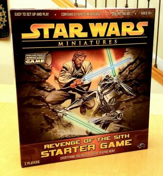Star Wars Miniatures: Revenge Of The Sith Starter Game Box - Never Played W/bonus