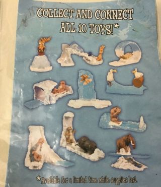 Ice Age Kids Meal Toys Ice Slide Avalanche Adventure Connect Burger King 2002 2