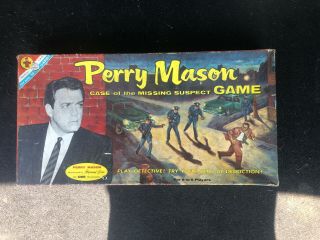 1959 Perry Mason Tv Show Board Game Case Of The Missing Suspects Complete R Burr