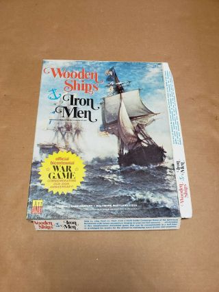 Wooden Ships And Iron Men - Avalon Hill 1975 Vintage War Game.  Complete