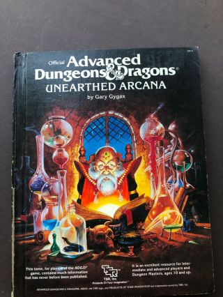 Tsr Advanced Dungeons & Dragons Unearthed Arcana Hc 1985