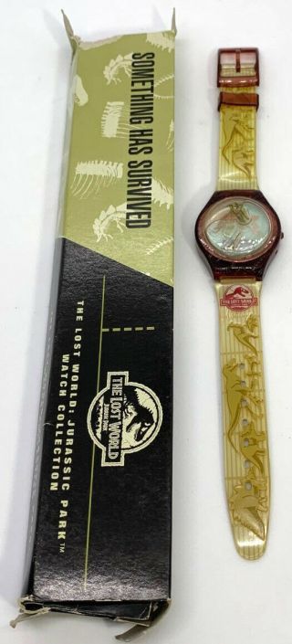 1997 Burger King The Lost World Jurassic Park Watch " Something Has Survived "