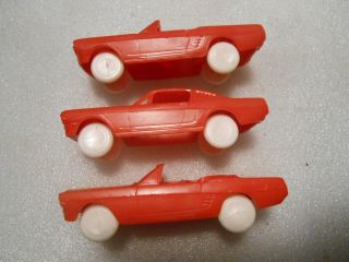3 Vintage F&f Mold 1966 Ford Mustang Post Cereal Premium Cars