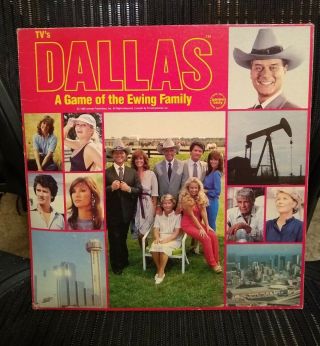 Vintage Dallas Tv Show " A Game Of The Ewing Family " Board Game Yaquinto 1980