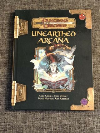 D&d Supplement Dungeon And Dragons (3.  5) Unearthed Arcana 1st Print 2004