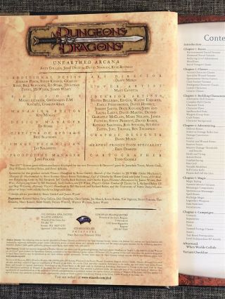 D&D Supplement Dungeon and Dragons (3.  5) Unearthed Arcana 1st Print 2004 3